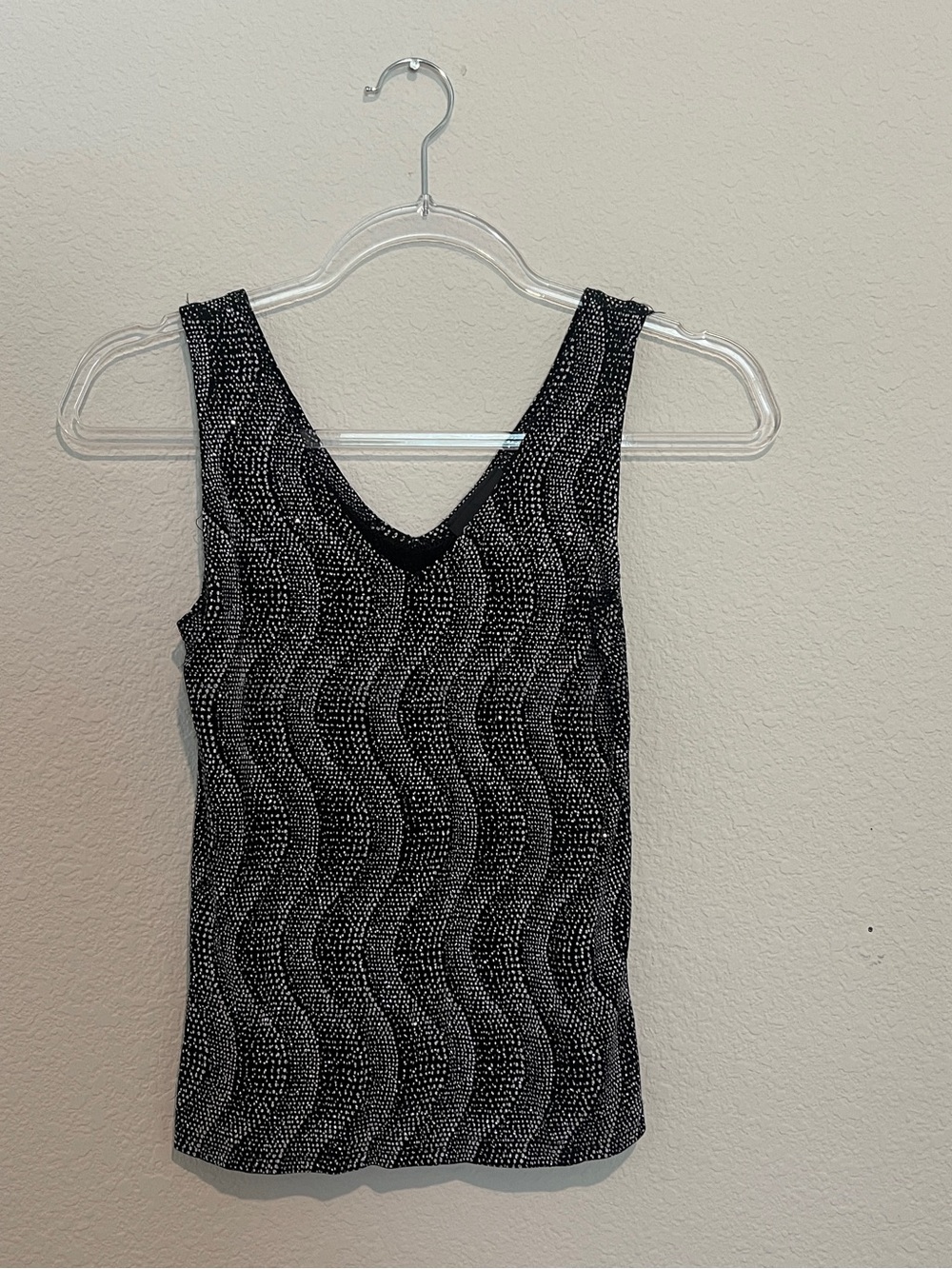 Vintage Y2K 2000s Onyx Nite Black and White Speckled Knit Top